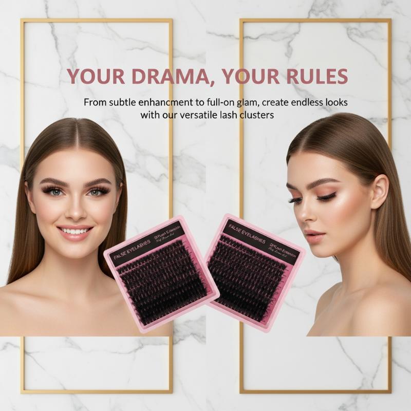 Eyelash Extension Individual - 10Row 140 Clusters Fluffy Thick Lashes
