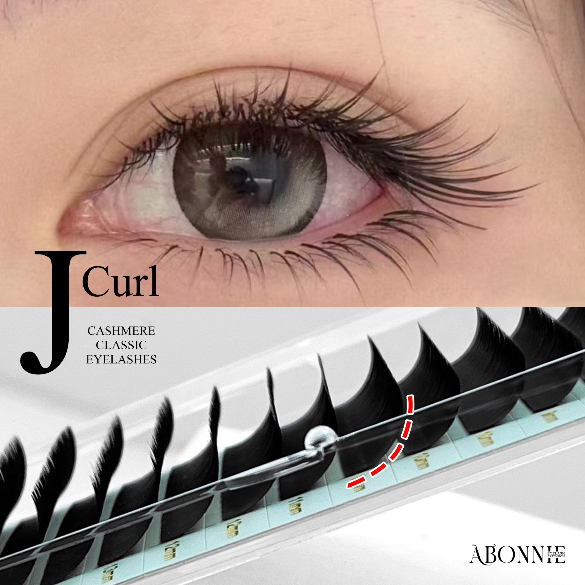 Eyelash Extension Natural Classic - Abonnie J Curl Cashmere Lashes Classic