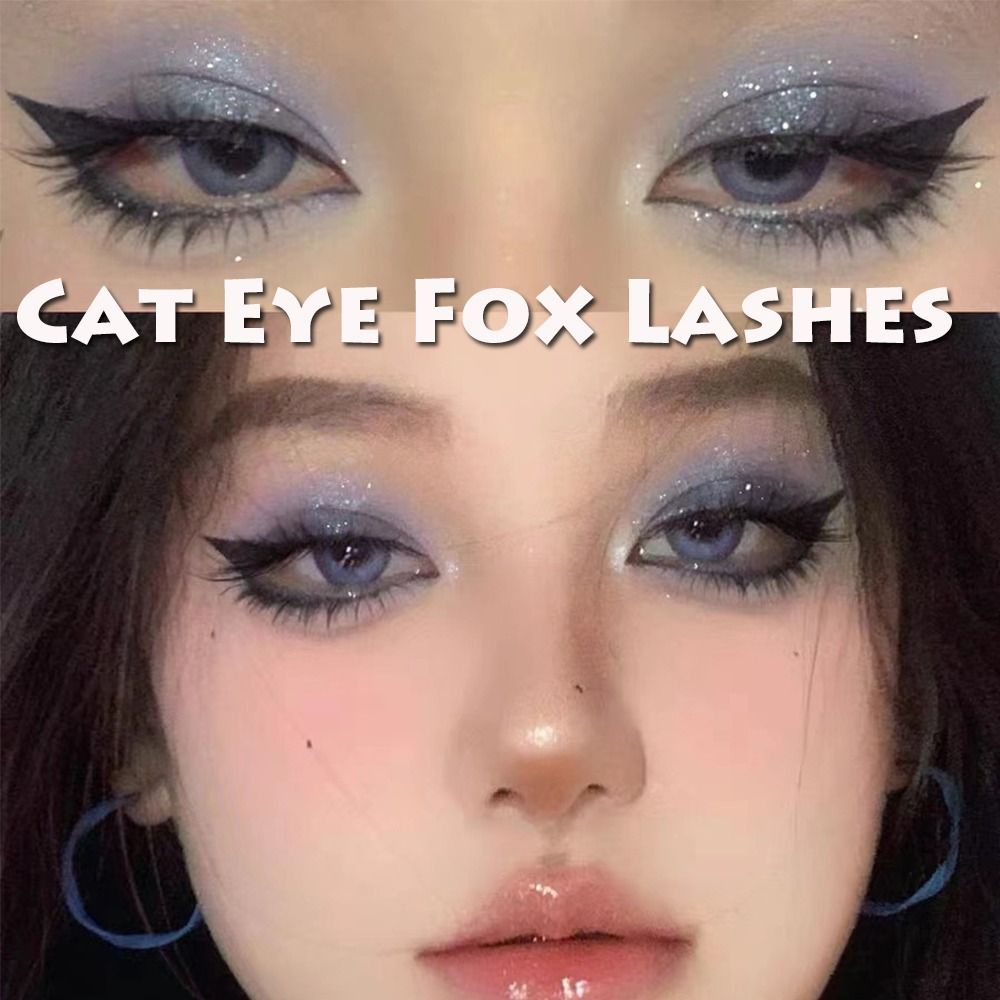 Eyelash Extension Fox Eye - 5 Pairs Fake Eyelashes Natural Curled