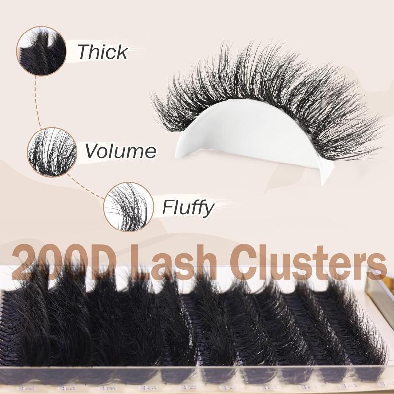 New Fluffy Thick Lash Clusters - Eyelash Extension Individual ulasan dan harga