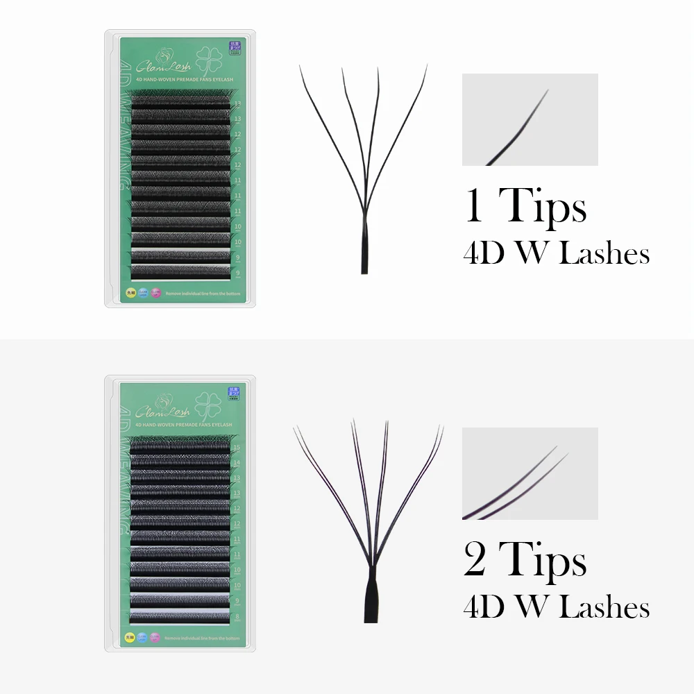 GLAMLASH 4D W Shape Eyelash Ex - Eyelash Extension Human Hair ulasan dan harga