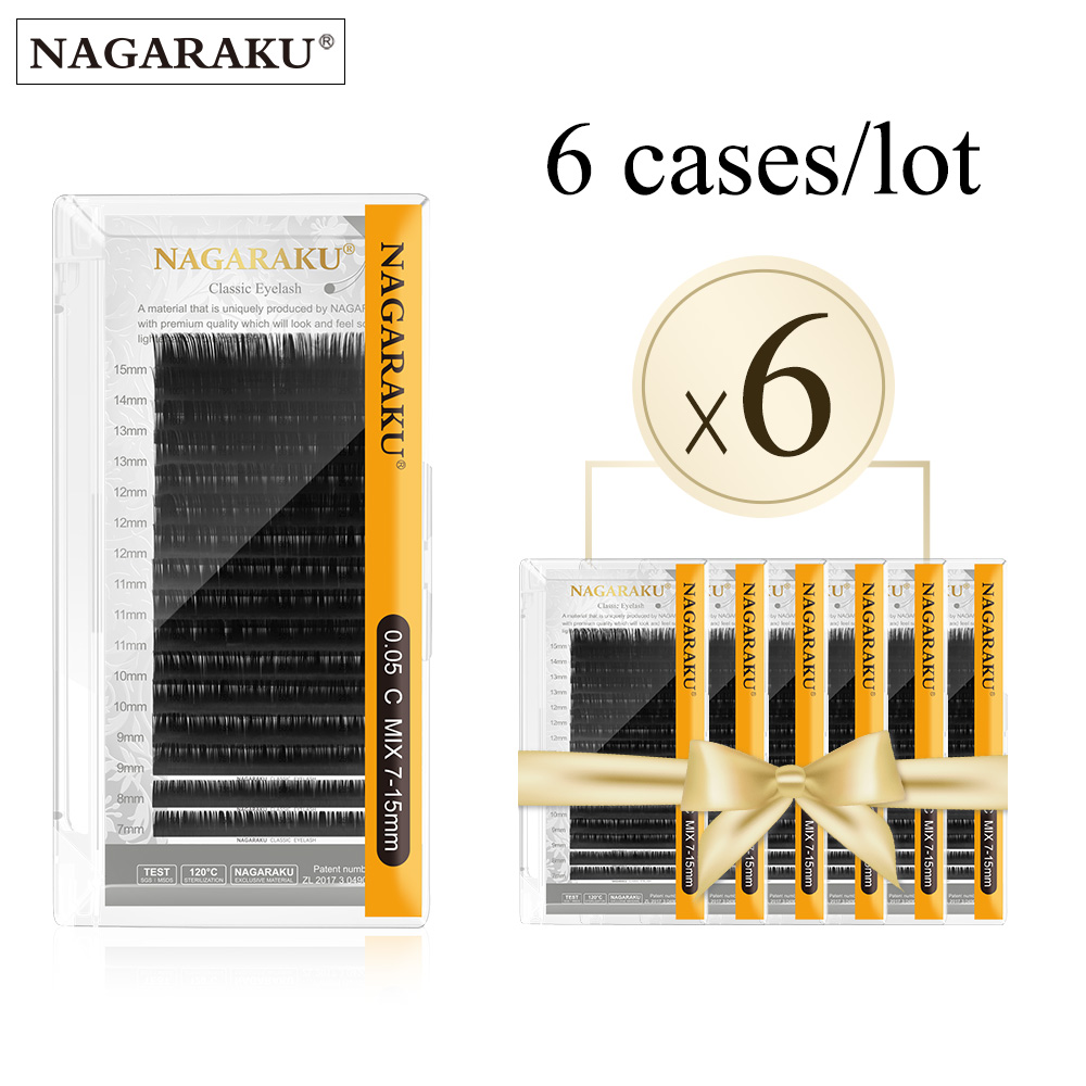 NAGARAKU 6 Cases Classic Mix E - Eyelash Extension Natural Classic ulasan dan harga