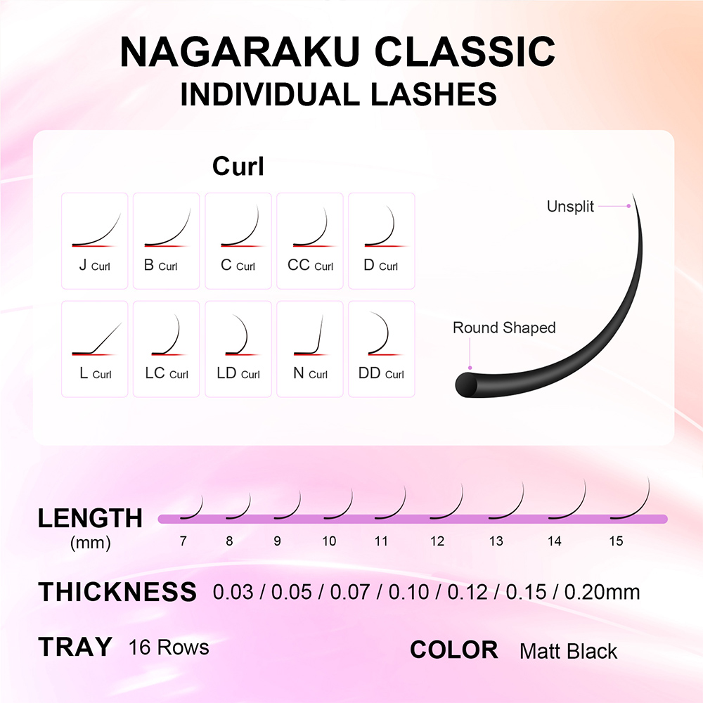 NAGARAKU 6 Cases Classic Mix E - Eyelash Extension Natural Classic ulasan dan harga