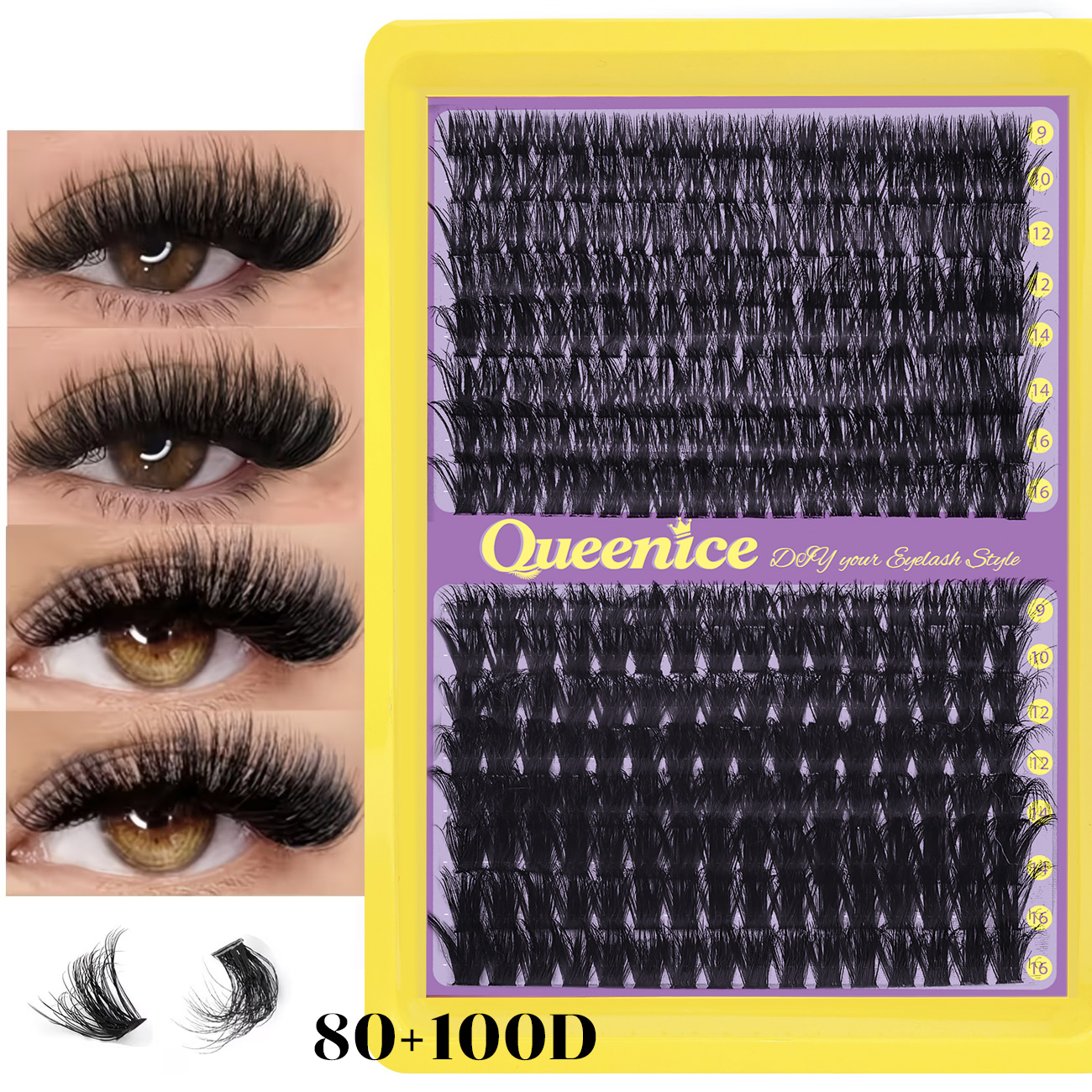 QUEENICE Fluffy Eyelash Cluste - Eyelash Extension Individual ulasan dan harga