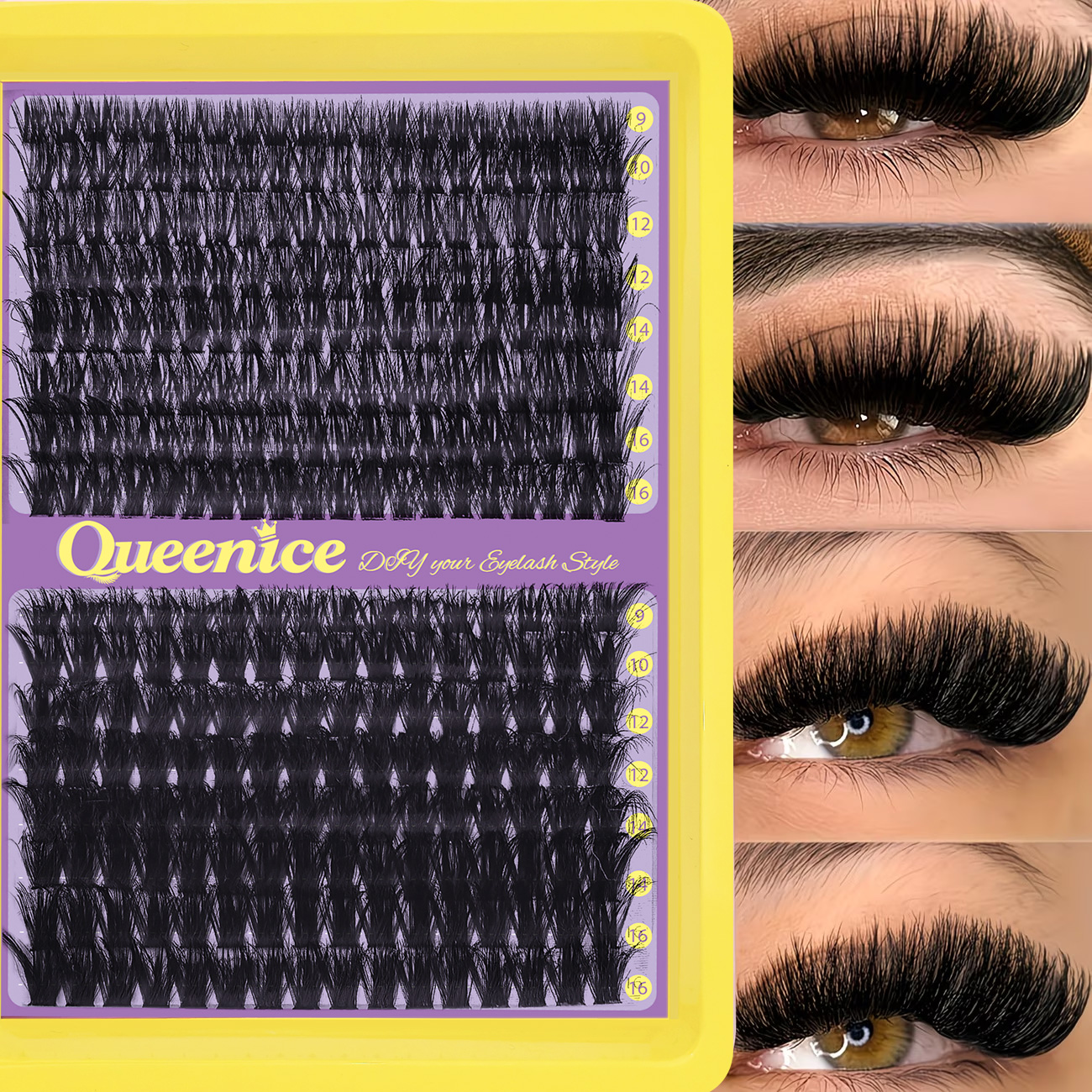 QUEENICE Fluffy Eyelash Cluste - Eyelash Extension Individual ulasan dan harga
