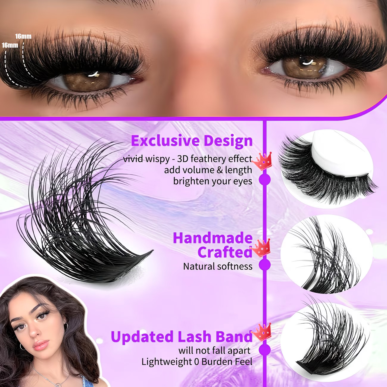 QUEENICE Fluffy Eyelash Cluste - Eyelash Extension Individual ulasan dan harga