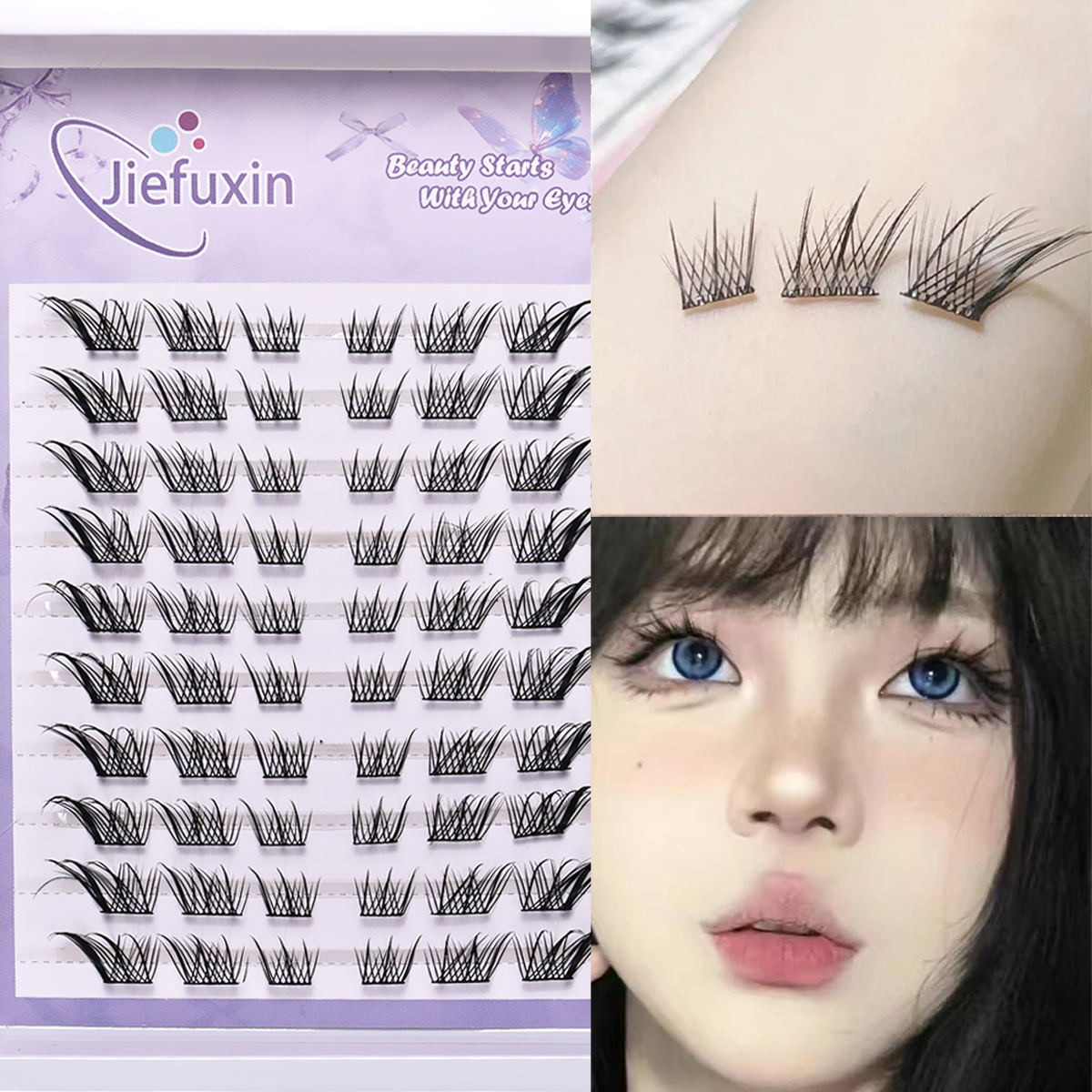 10Rows Fox Eye Effect Fluffy F - Eyelash Extension Fox Eye ulasan dan harga
