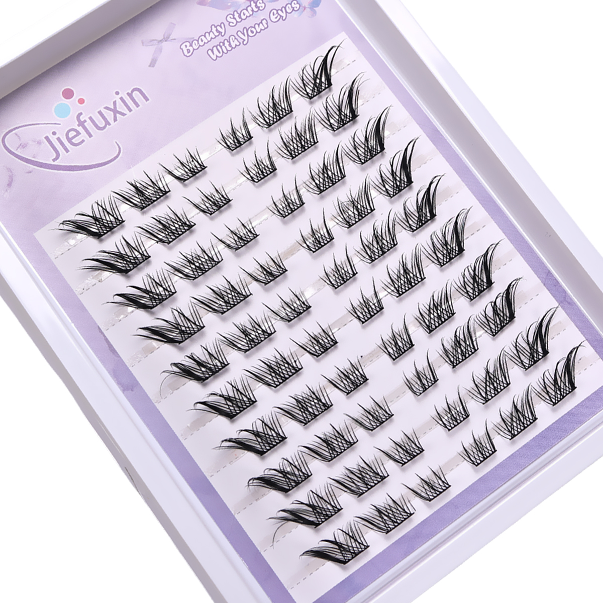 10Rows Fox Eye Effect Fluffy F - Eyelash Extension Fox Eye ulasan dan harga