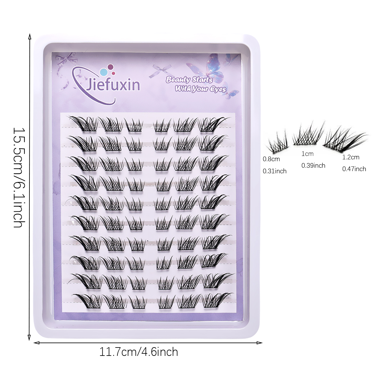 10Rows Fox Eye Effect Fluffy F - Eyelash Extension Fox Eye ulasan dan harga