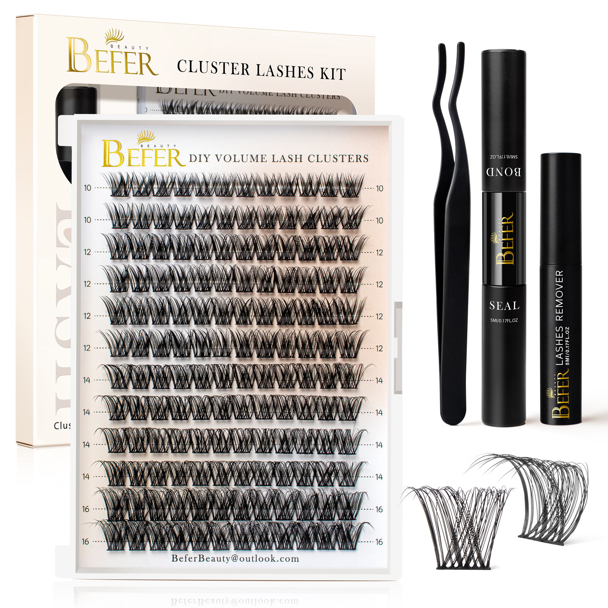 Befer Lash Clusters Kit False  - Eyelash Extension Volume ulasan dan harga