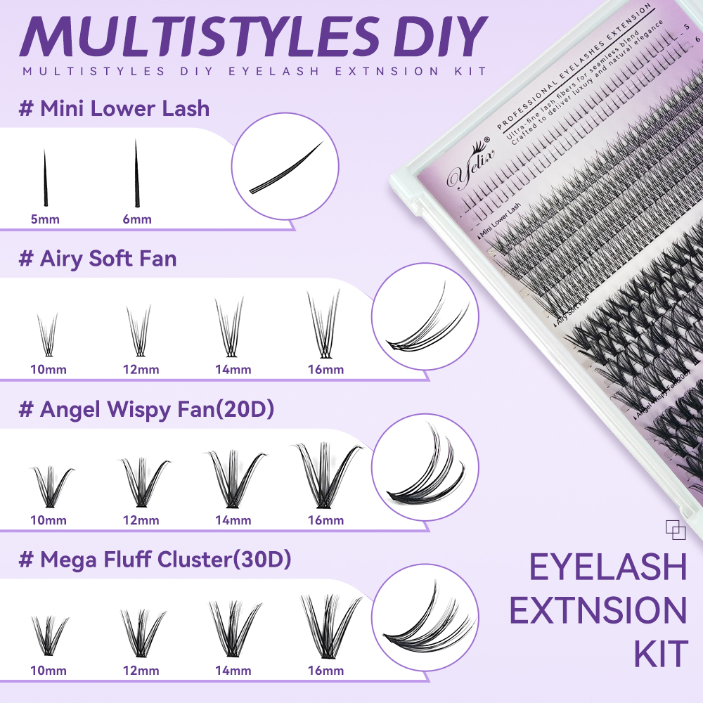 Yelix DIY Clusters Lashes Big  - Eyelash Extension Volume ulasan dan harga