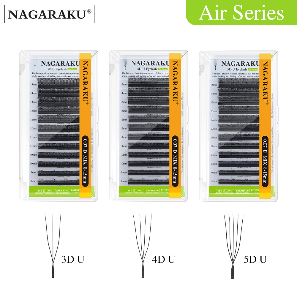 NAGARAKU U Shape 3D/4D/5D Soft - Eyelash Extension Human Hair ulasan dan harga