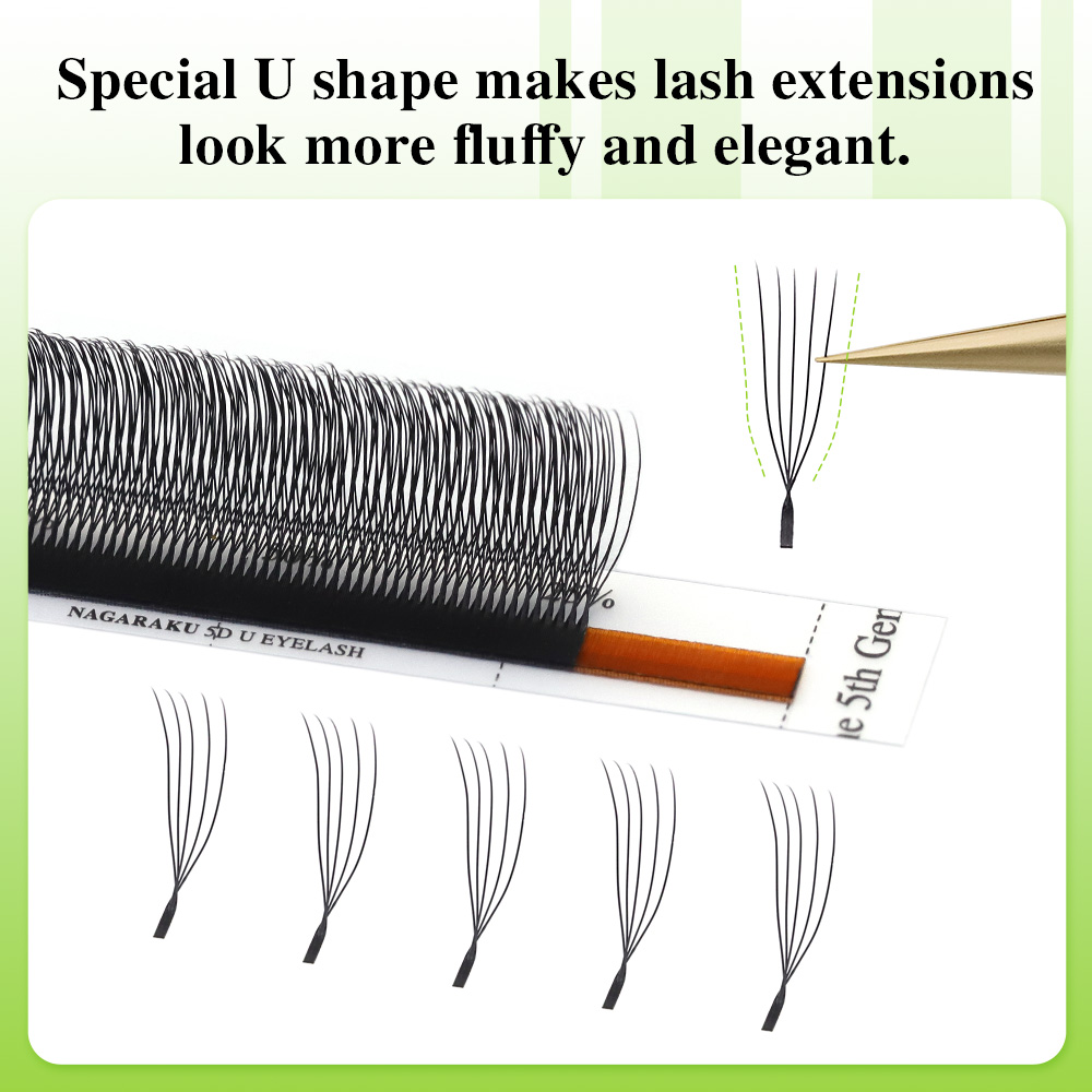 NAGARAKU U Shape 3D/4D/5D Soft - Eyelash Extension Human Hair ulasan dan harga
