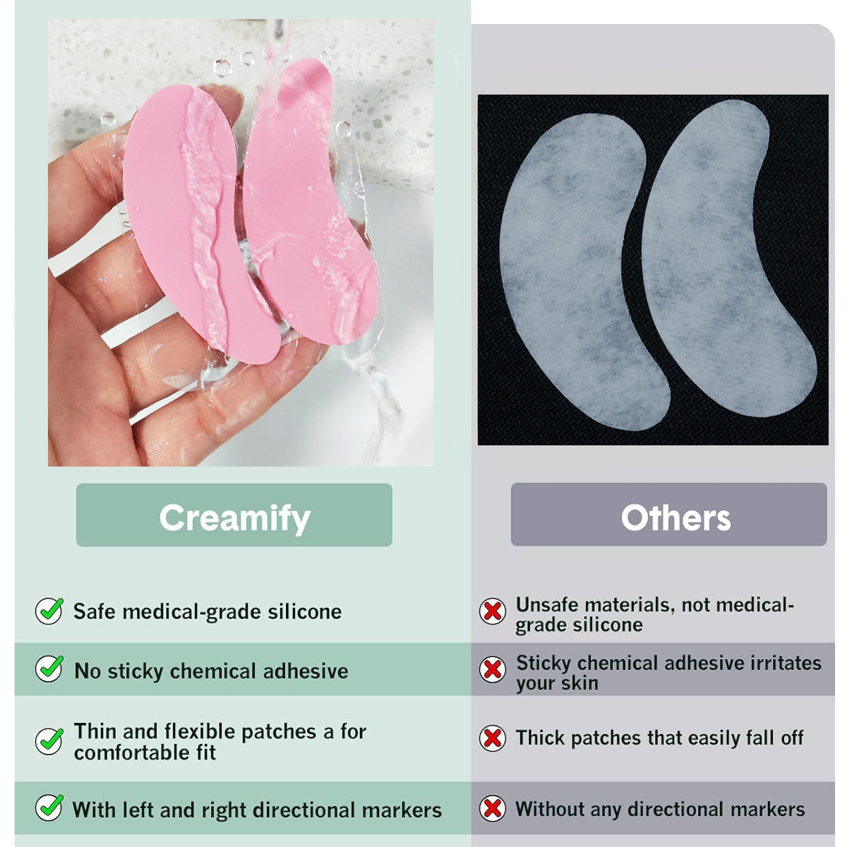 1Pair Reusable Eyelash Pads Si - Eyelash Extension Glasses ulasan dan harga