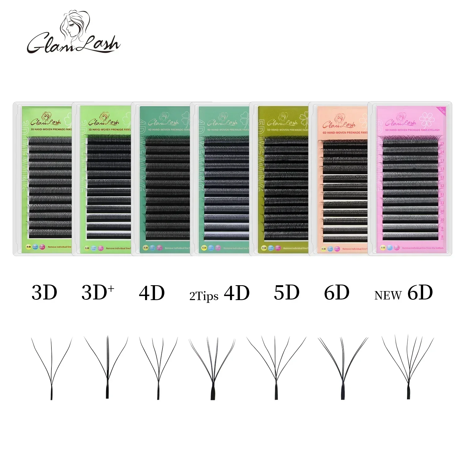 GLAMLASH W Shape Bloom 3D 4D 5 - Eyelash Extension Human Hair ulasan dan harga