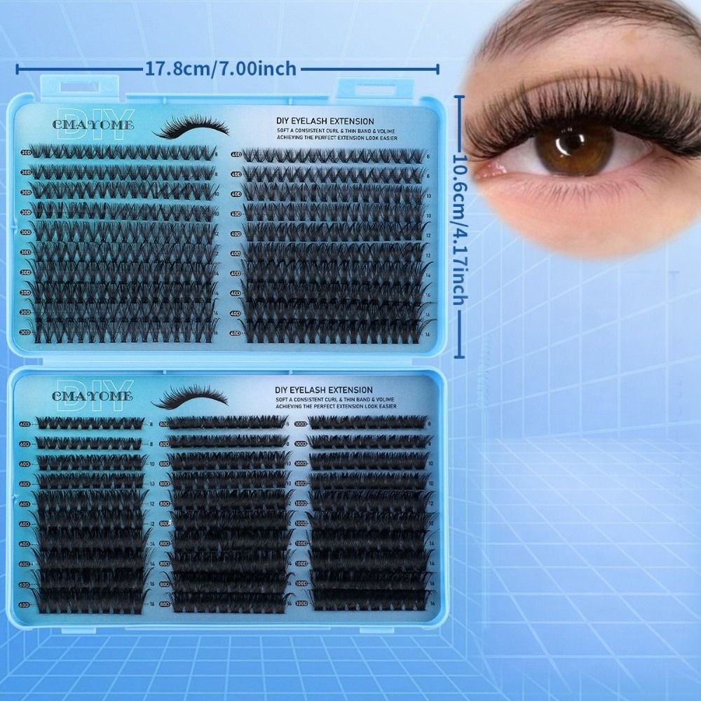640Pcs 8-16mm Length False Eye - Eyelash Extension Volume ulasan dan harga