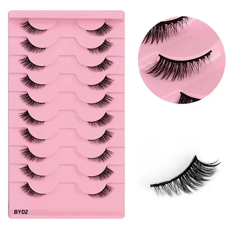 Goodobe half eye 10 pairs natu - Eyelash Extension Fox Eye ulasan dan harga