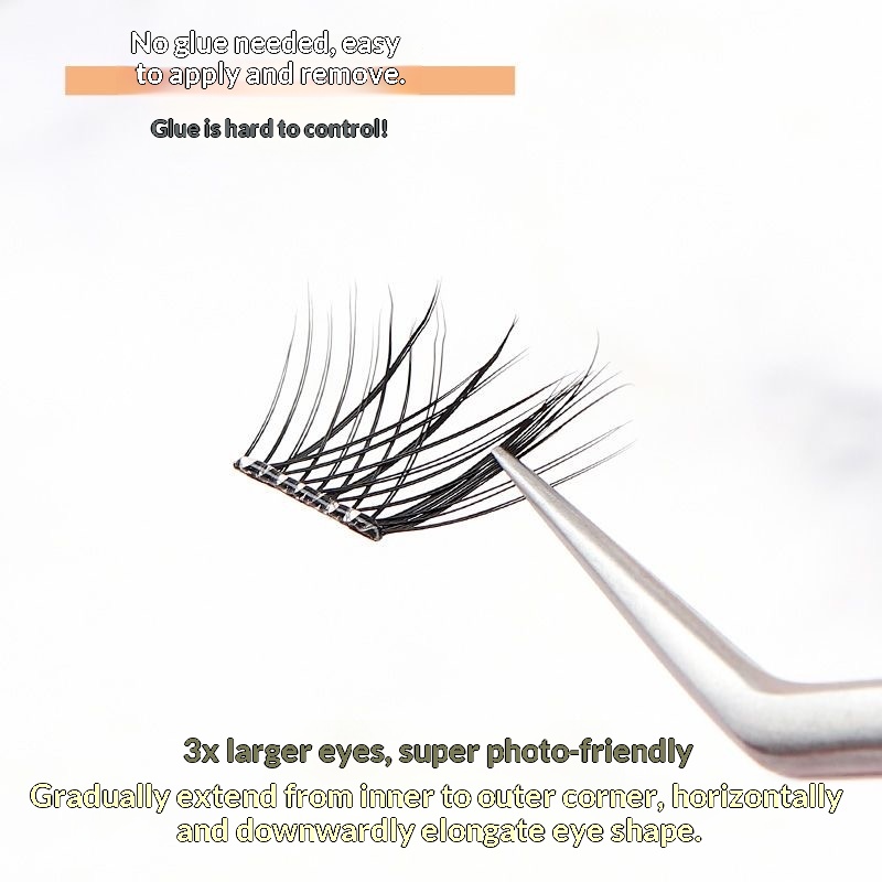 120 Clusters No Need Glue Fals - Eyelash Extension Fox Eye ulasan dan harga