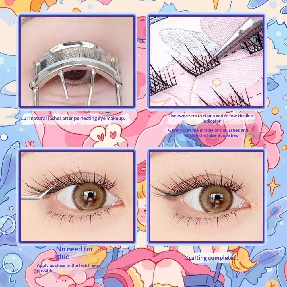 120 Clusters No Need Glue Fals - Eyelash Extension Fox Eye ulasan dan harga