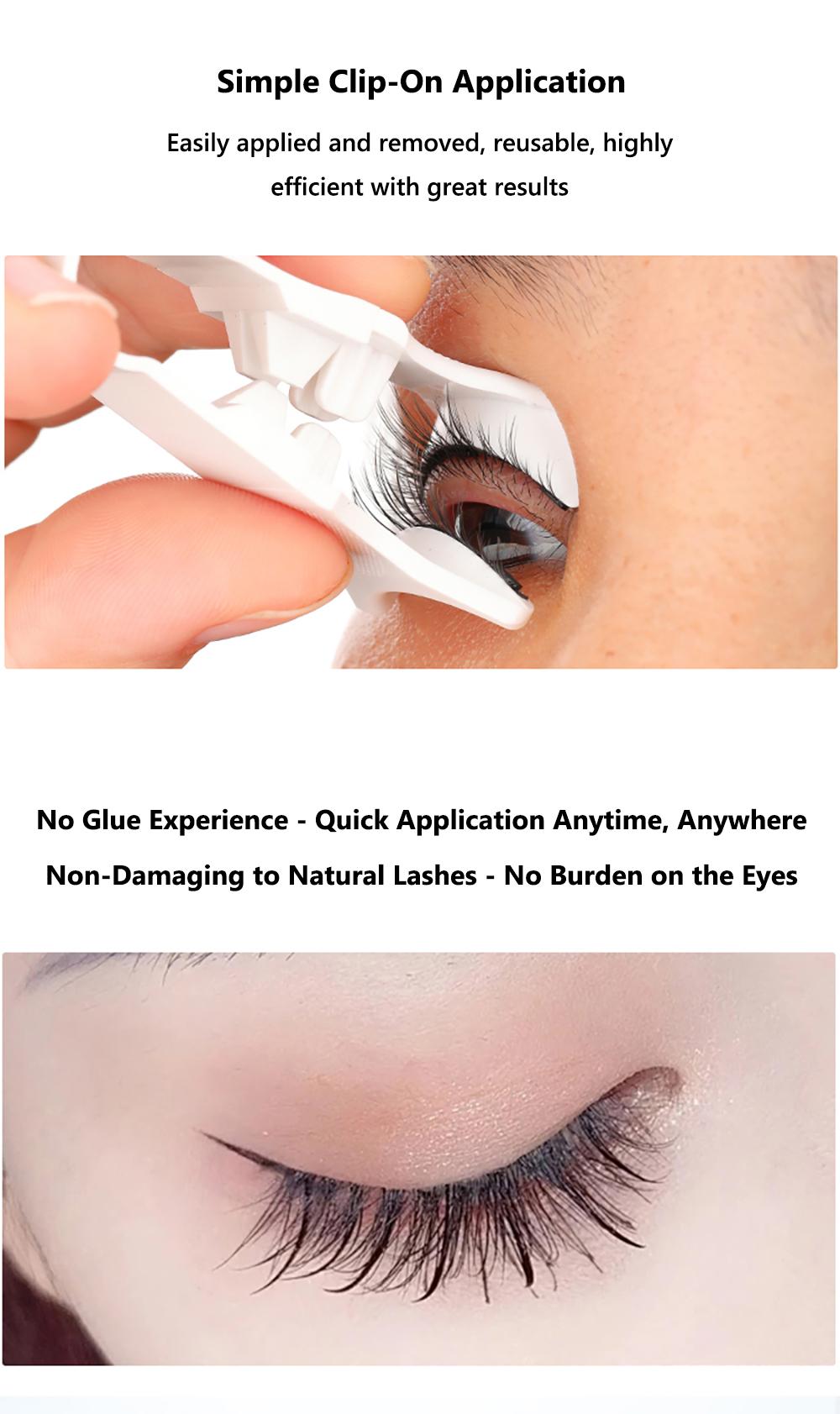 No Glue Needed Magnetic Eyelas - Eyelash Extension Fox Eye ulasan dan harga