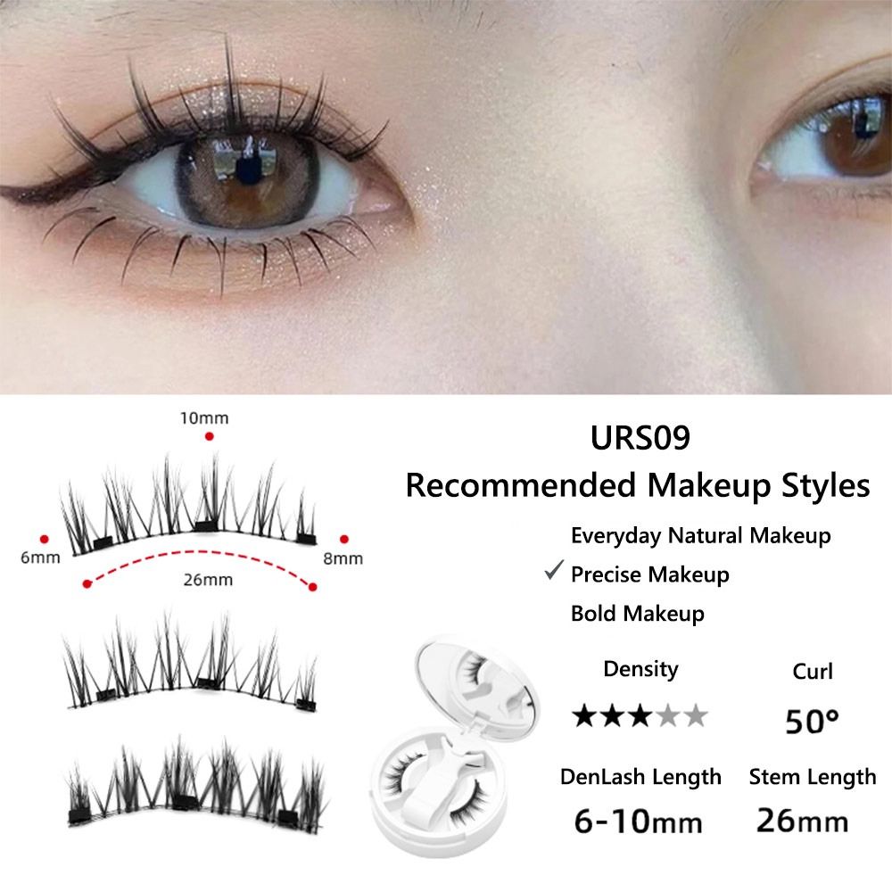 No Glue Needed Magnetic Eyelas - Eyelash Extension Fox Eye ulasan dan harga