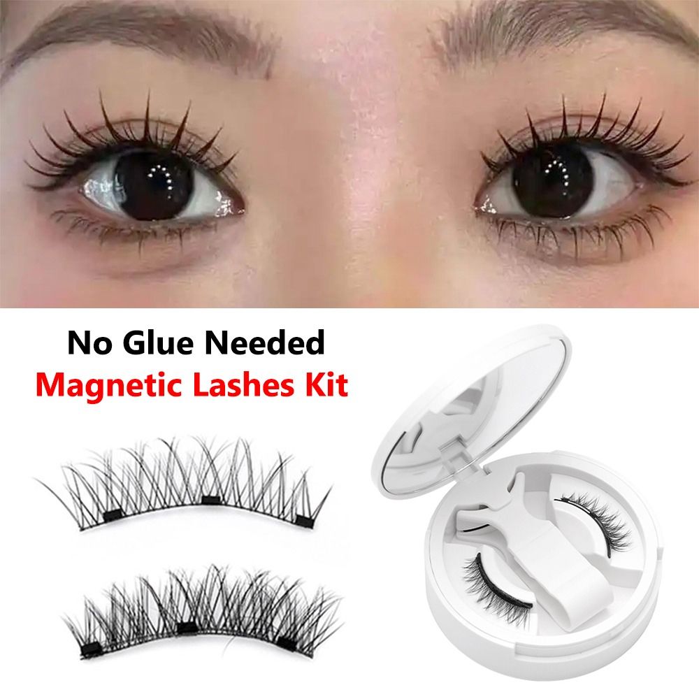 No Glue Needed Magnetic Eyelas - Eyelash Extension Fox Eye ulasan dan harga