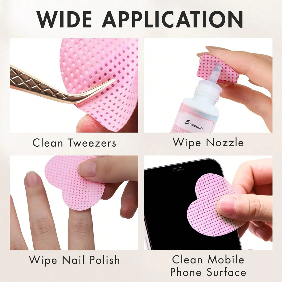 LINMANDA 200 Pieces of Lint-Fr - Eyelash Extension Glue Remover ulasan dan harga
