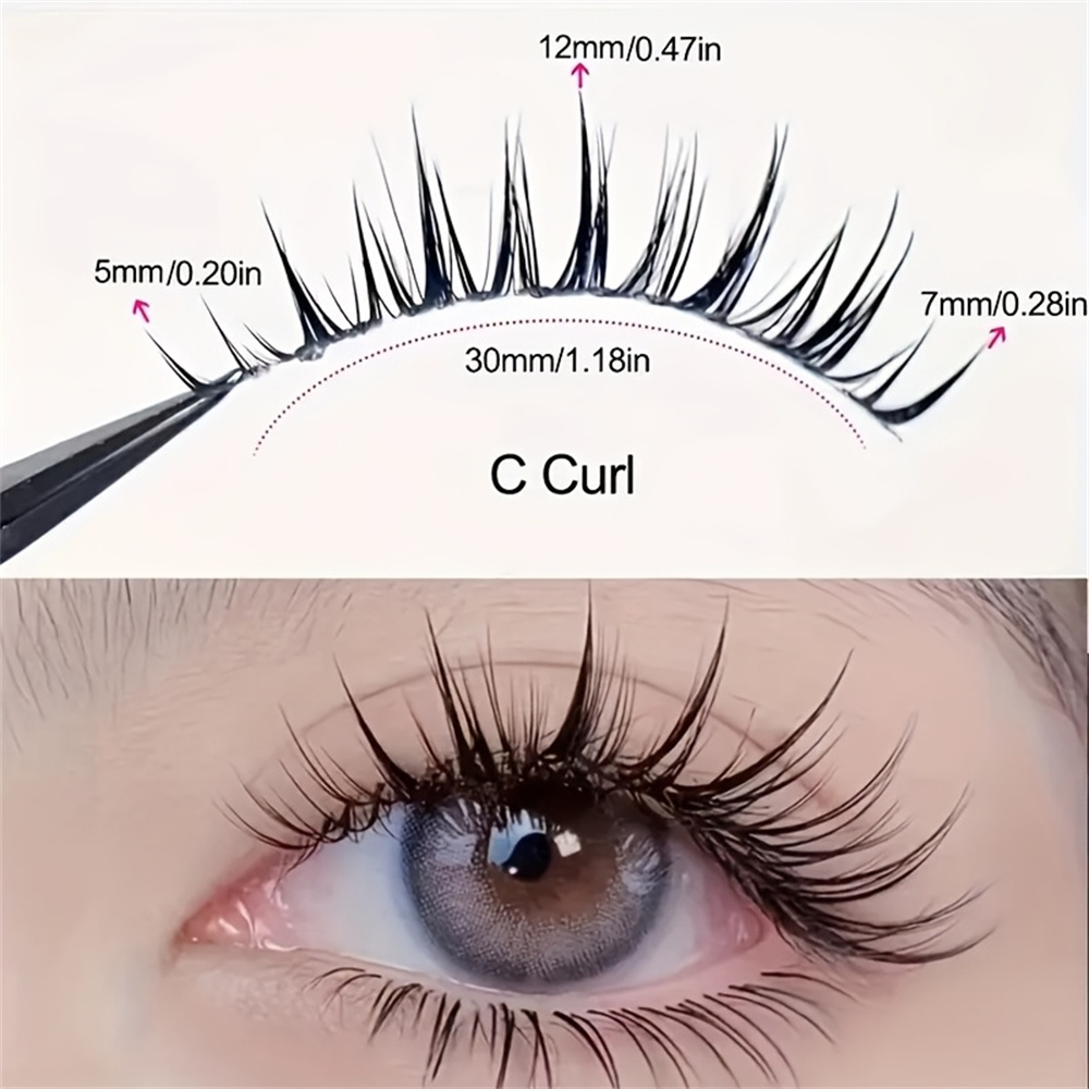 5 pairs of wet comic eyelashes - Eyelash Extension Human Hair ulasan dan harga