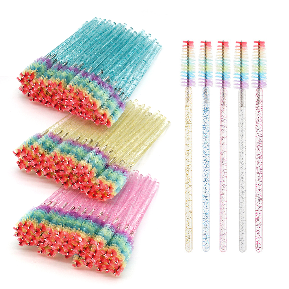 50PCS Rainbow Crystal Eyelash  - Eyelash Extension Glasses ulasan dan harga