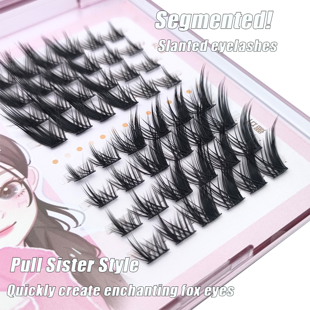8Rows 3D Fluffy Single Cluster - Eyelash Extension Fox Eye ulasan dan harga