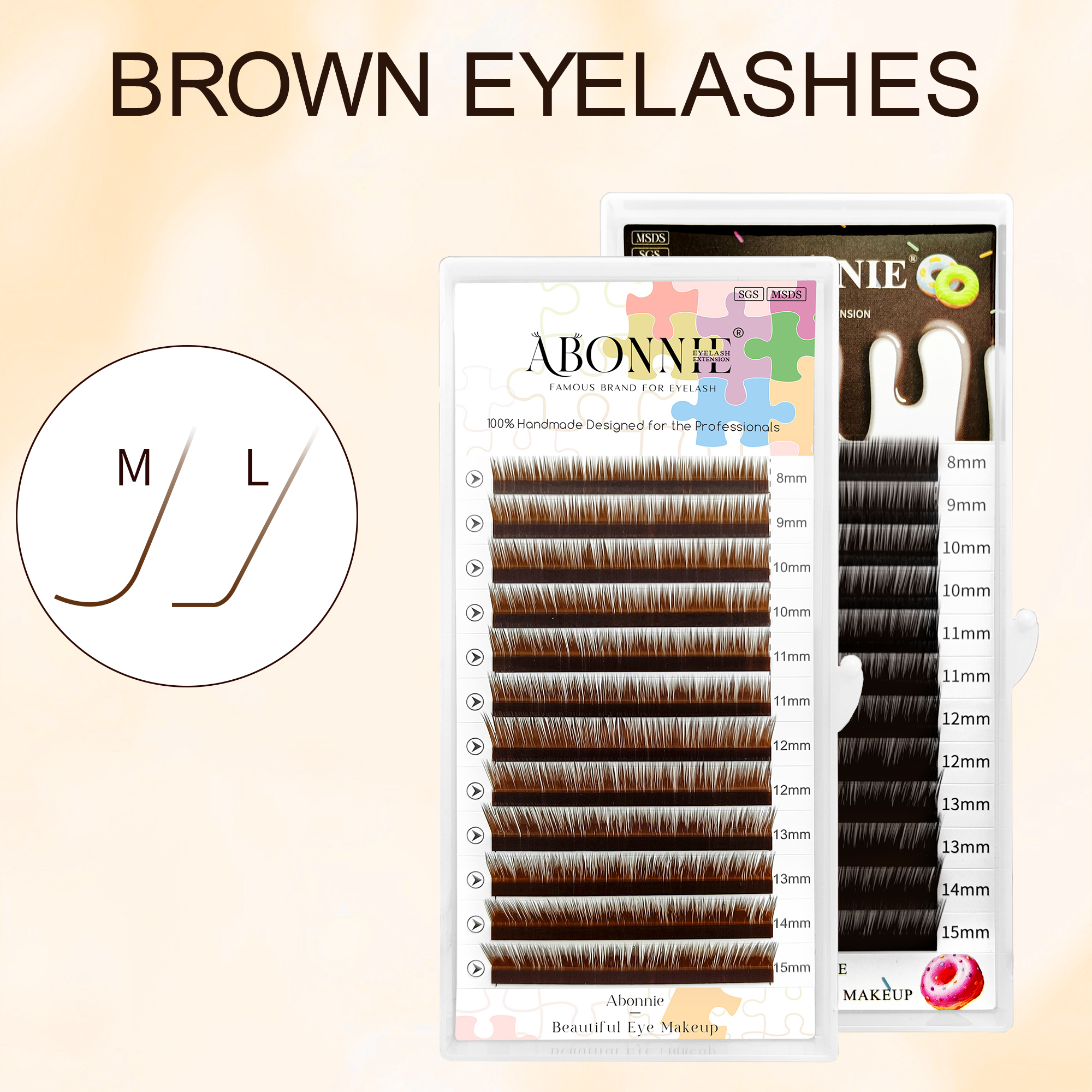Abonnie Brown Colored M Curl E - Eyelash Extension Fox Eye ulasan dan harga