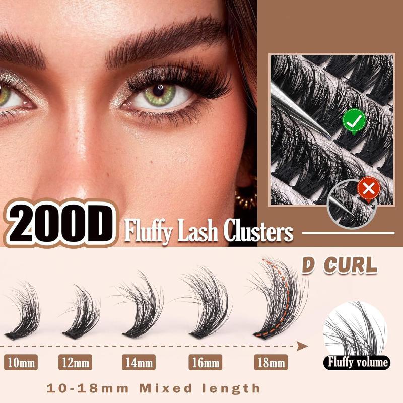 New Fluffy Thick Lash Clusters - Eyelash Extension Individual ulasan dan harga