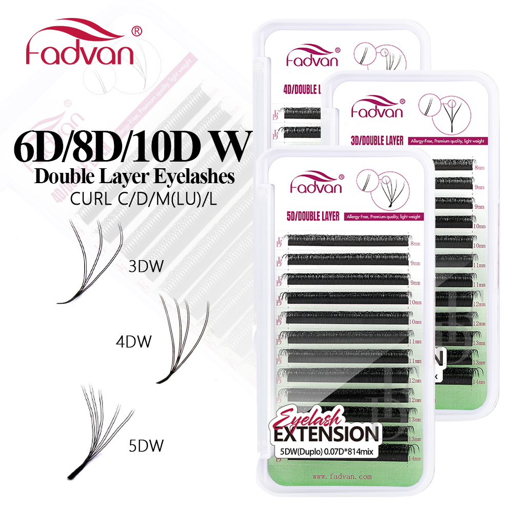 FADVAN W Shape Double Layer Ey - Eyelash Extension Human Hair ulasan dan harga