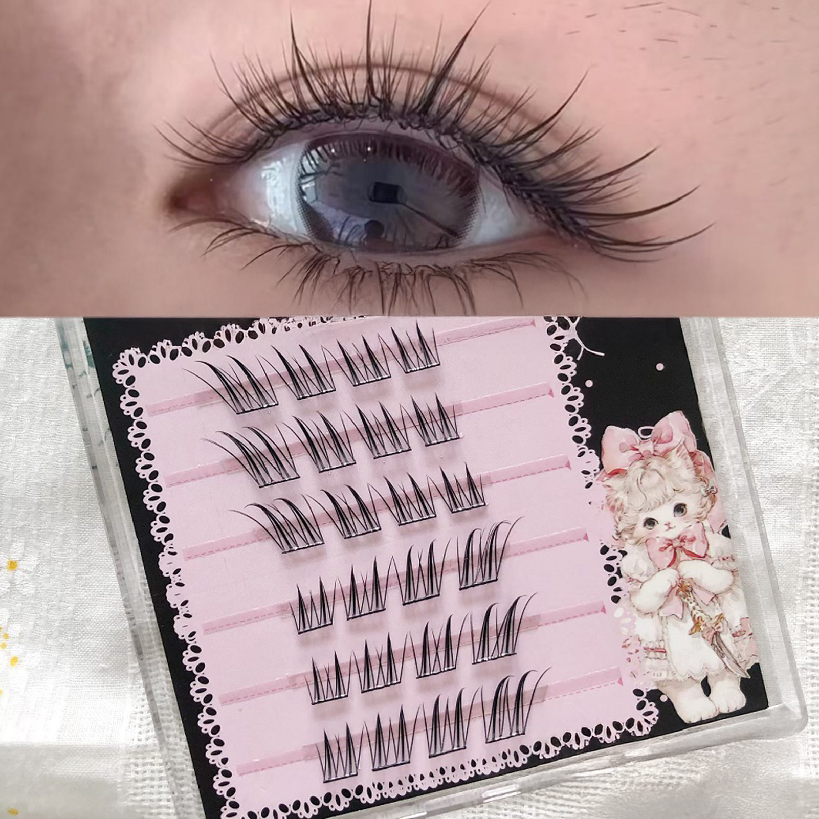 6/10/20 Rows Foxes False Eyela - Eyelash Extension Fox Eye ulasan dan harga