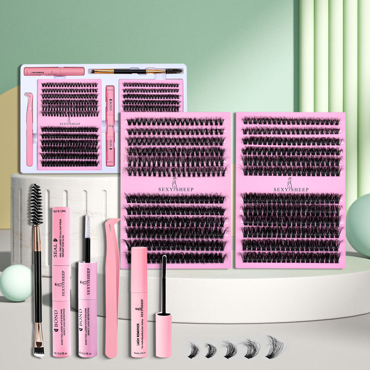 DIY False Eyelashes Clusters E - Eyelash Extension Glue Remover ulasan dan harga