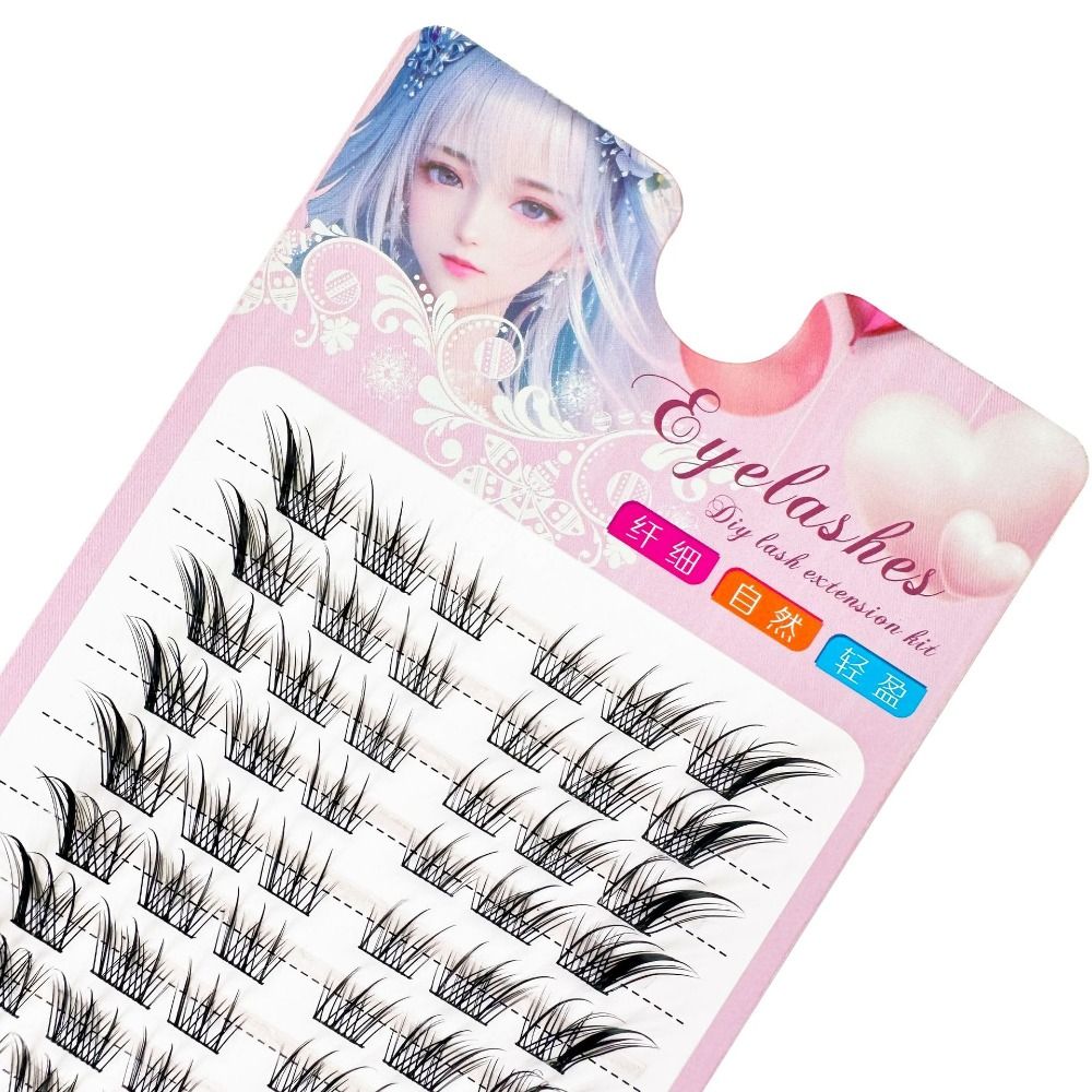 3D Cat Eye Clusters Lashes Nat - Eyelash Extension Fox Eye ulasan dan harga
