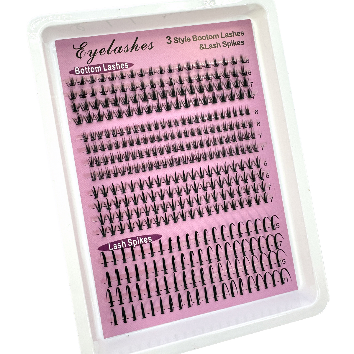 16Rows Bottom&Spiky Lashes Clu - Eyelash Extension Human Hair ulasan dan harga