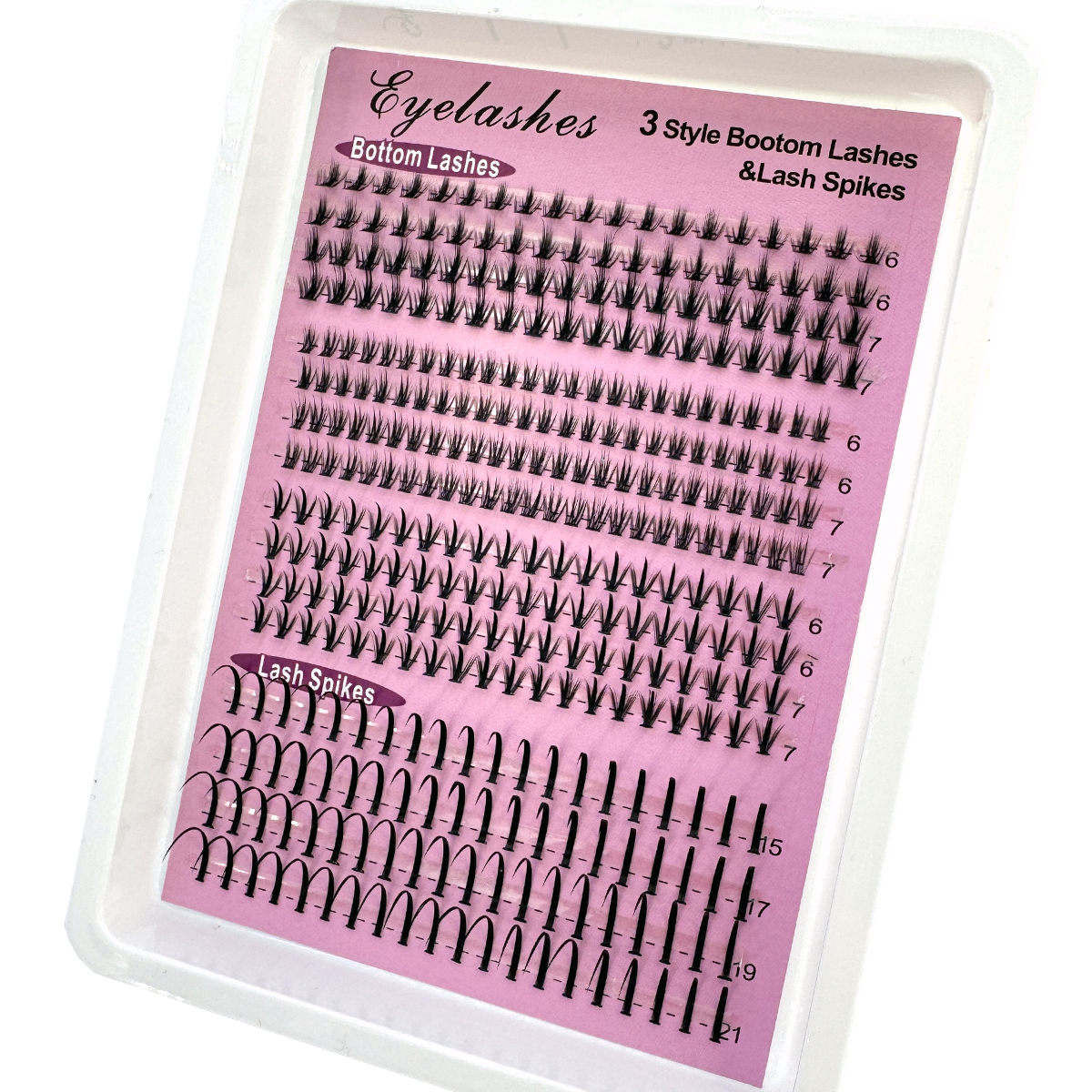 16Rows Bottom&Spiky Lashes Clu - Eyelash Extension Human Hair ulasan dan harga