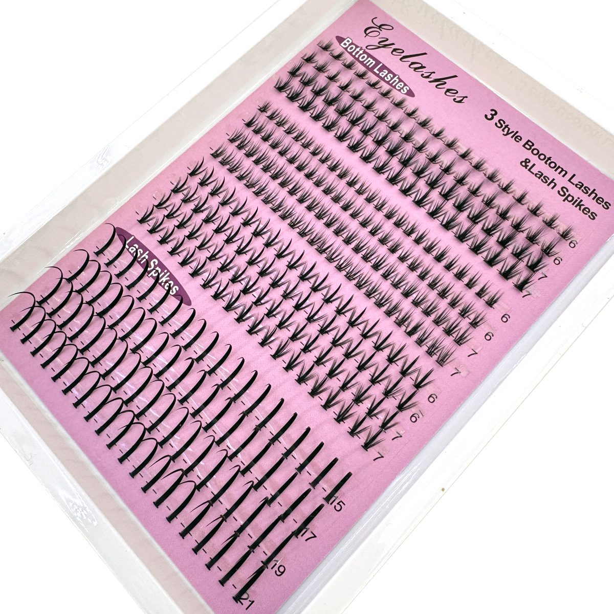 16Rows Bottom&Spiky Lashes Clu - Eyelash Extension Human Hair ulasan dan harga