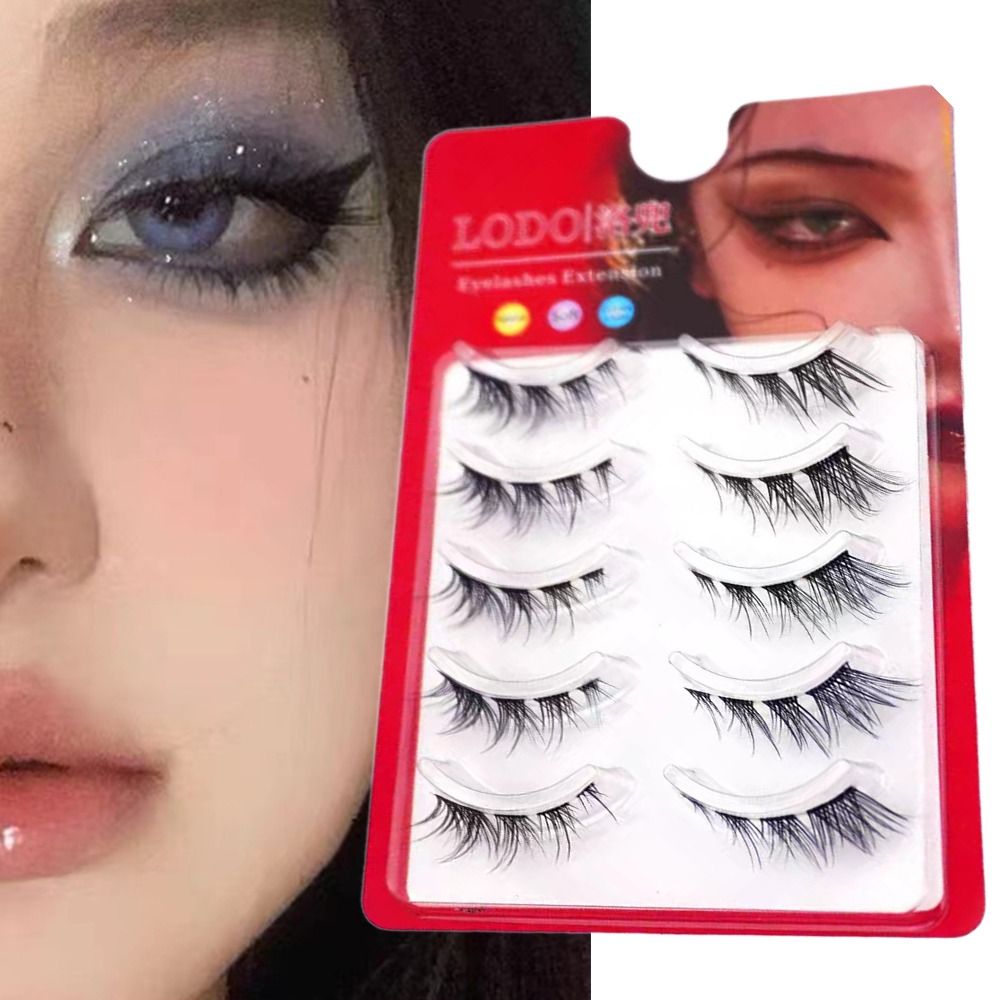 5 Pairs Fake Eyelashes Natural - Eyelash Extension Fox Eye ulasan dan harga