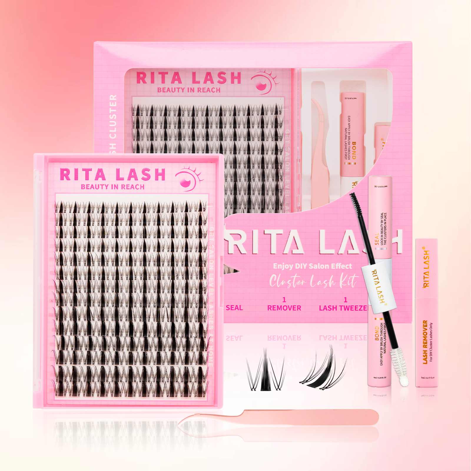 RITALASH 154pcs D Curl Cluster - Eyelash Extension Volume ulasan dan harga