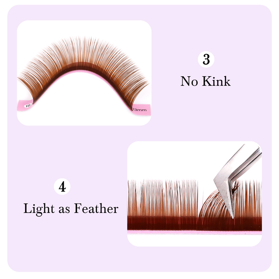 Cocoa Chocolate Brown Eyelashe - Eyelash Extension Natural Classic ulasan dan harga