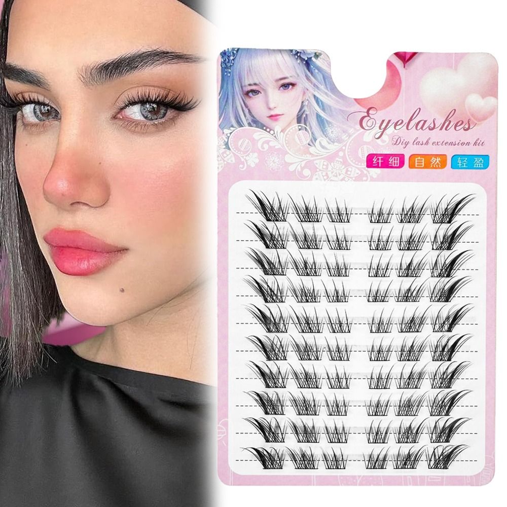 Women Beauty 3D Cat Eye Cluste - Eyelash Extension Fox Eye ulasan dan harga